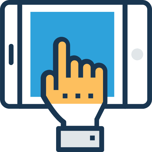 Touch screen multimedia option hands and gestures miscellaneous icon