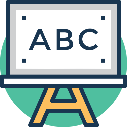 Abc written whiteboards education icons icon