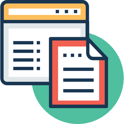 Document seo and web browser files and folders icon