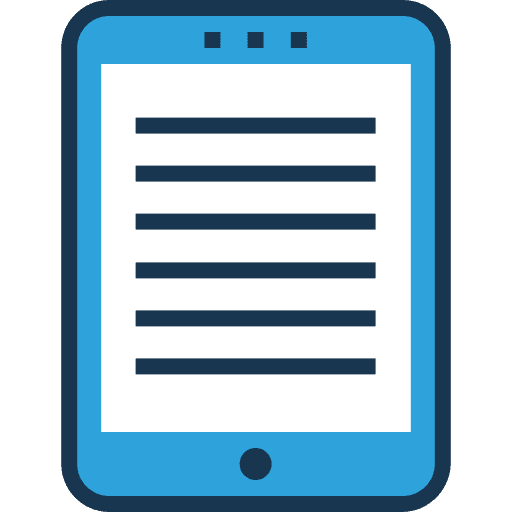 Ereader multimedia ebook education icon