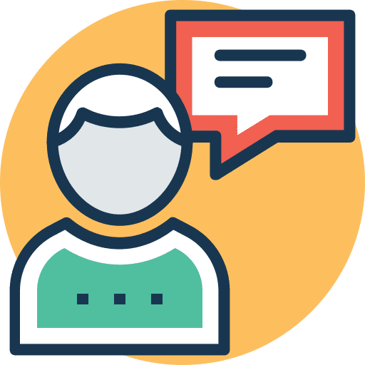 Speech communication micro communications icon