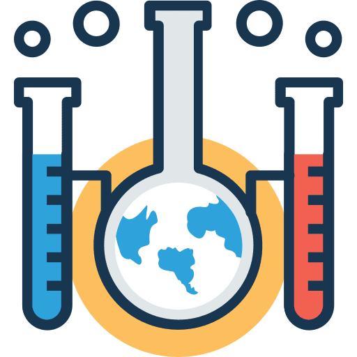 Flasks science education chemical icon