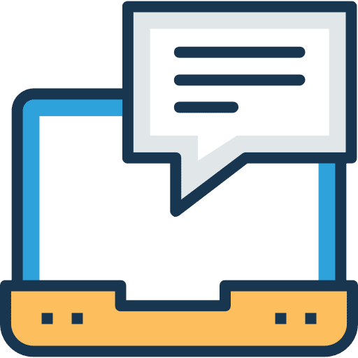 Live chat live communications speech bubble icon