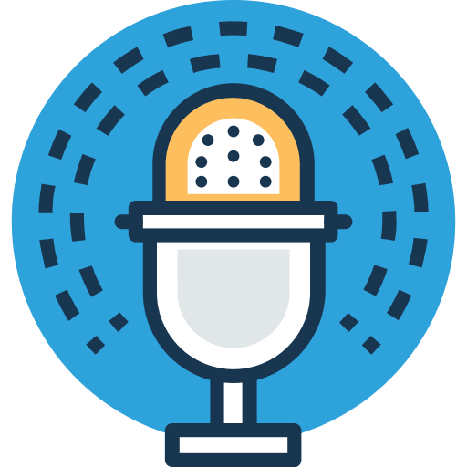 Microphone music and multimedia sound technology icon