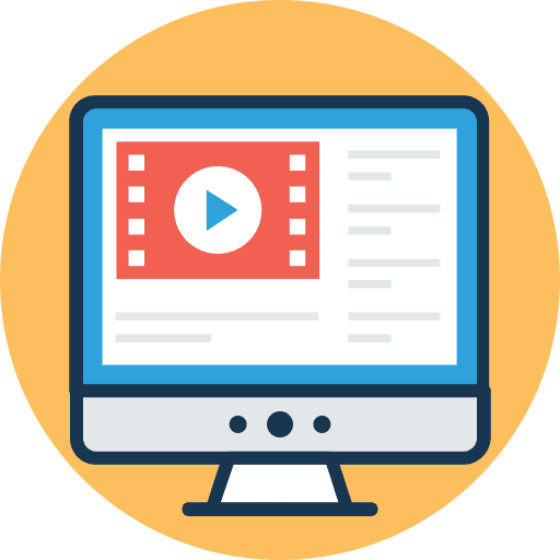 Video computer streaming technology icon