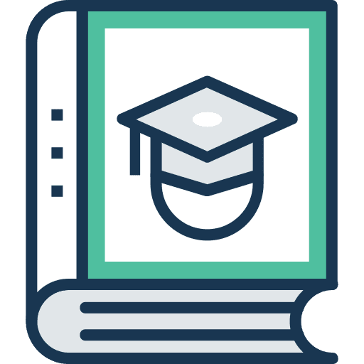 Book mortarboard education literature icon