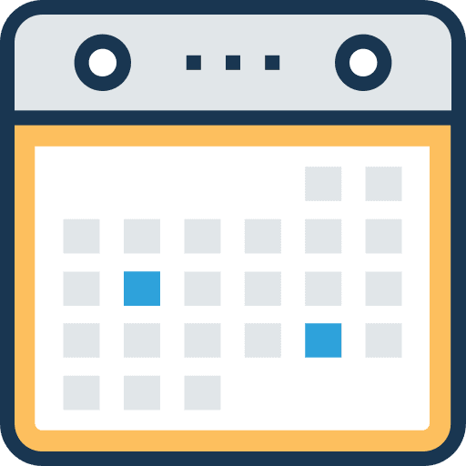 Calendar interface schedule organization icon