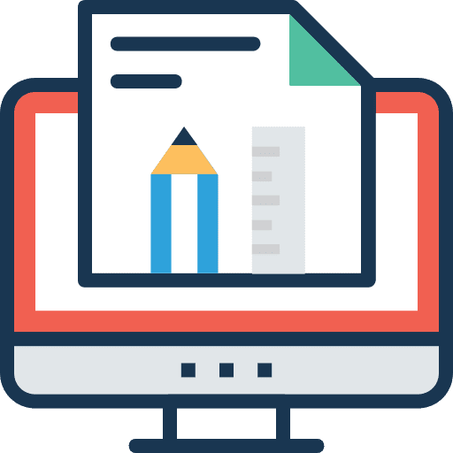 Education online monitor education icon