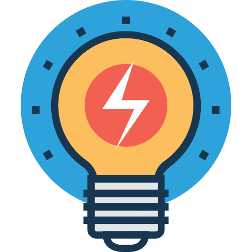 Idea idea seo and web electricity icon