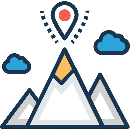 Mission goal mission landscape icon