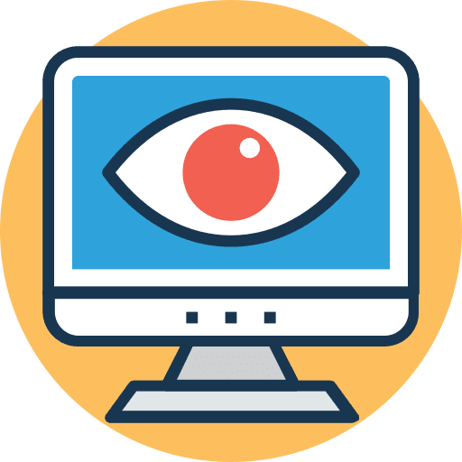 Monitoring technology screen search icon