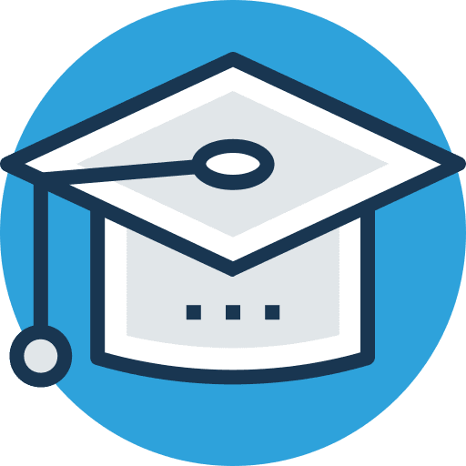 Mortarboard academy cap education icon