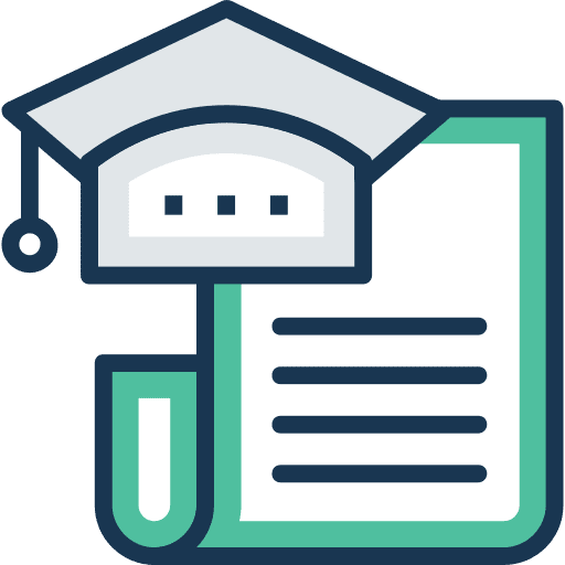 Mortarboard graduate degree diploma icon