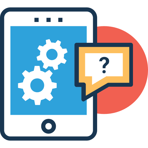 Settings smartphone telephone call technology icon