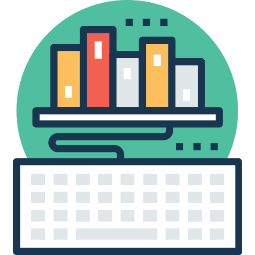 Book education bookshelf bookcase icon