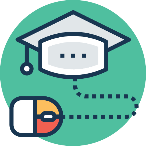 Degree mortarboard cap education icon