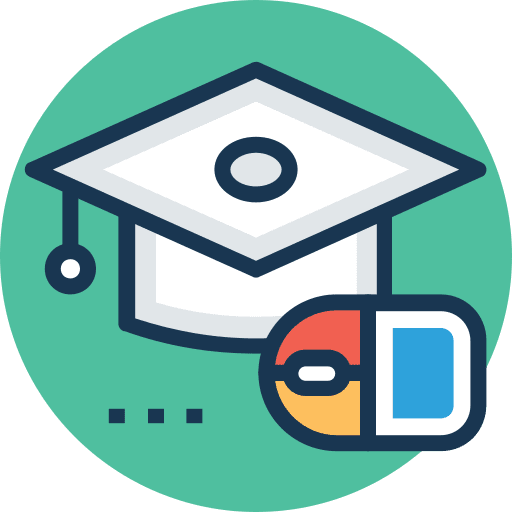 Graduation online education online learning online icon