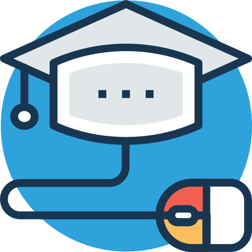 Online education computer monitor education icon