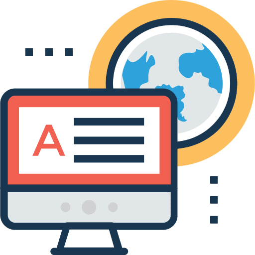 Online education online education online learning monitor icon