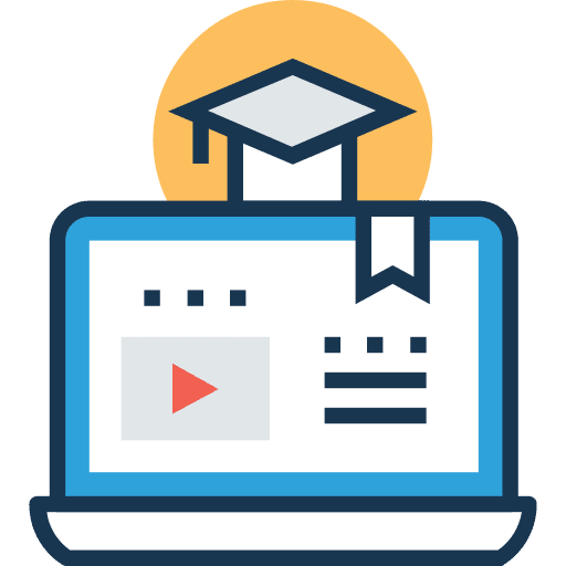 Online education online learning screen reading icon