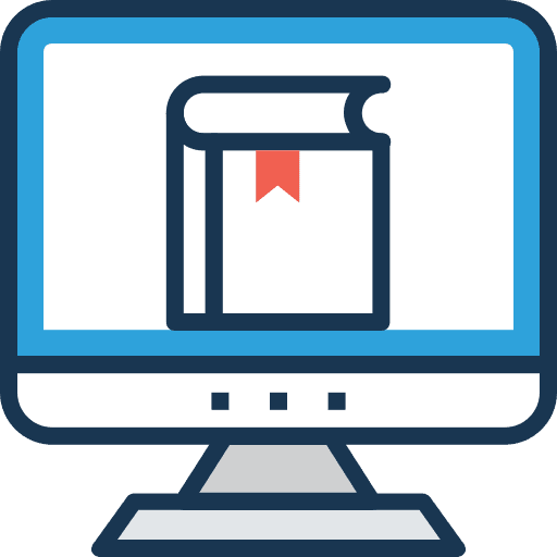 Online education online monitor icon