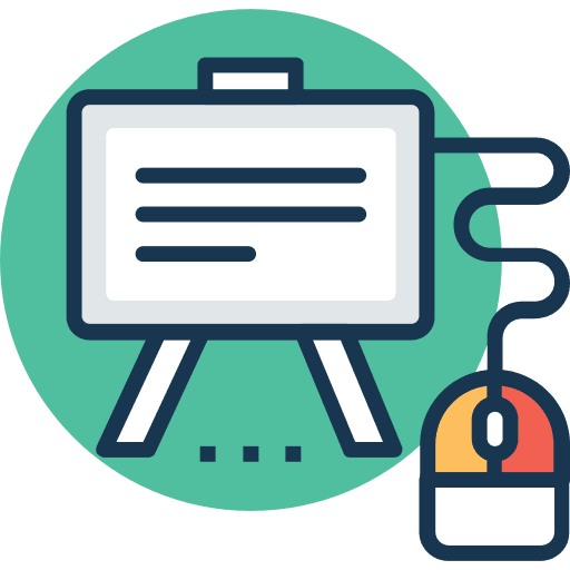Presentation e learning presentation online education icon
