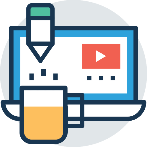 Study studying computer education icon