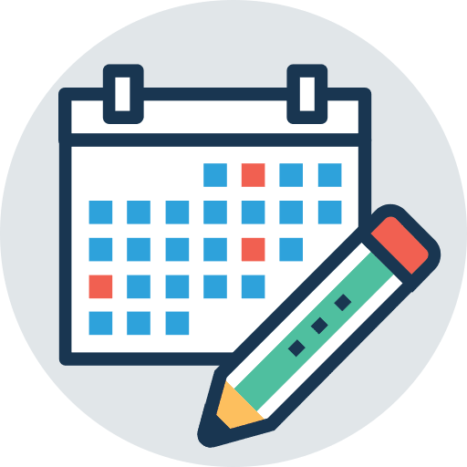 Calendar interface planner schedule icon