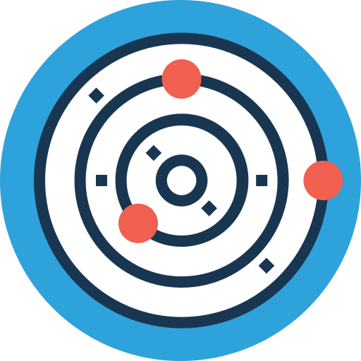 Orbit solar system astronomy moons icon