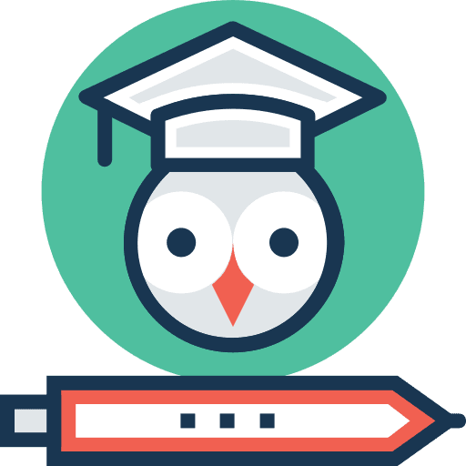 Owl education hunter bird icon