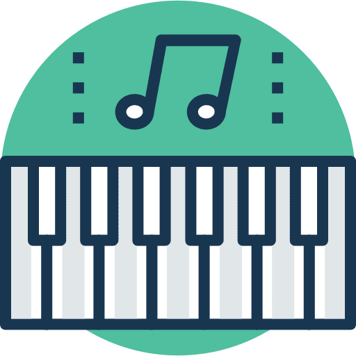 Piano organ music synthesizer icon