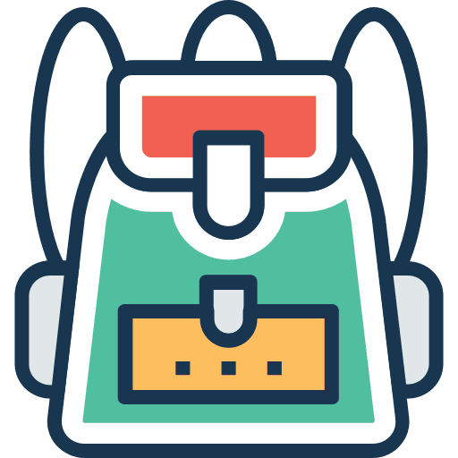 Backpack baggage travel backpack icon