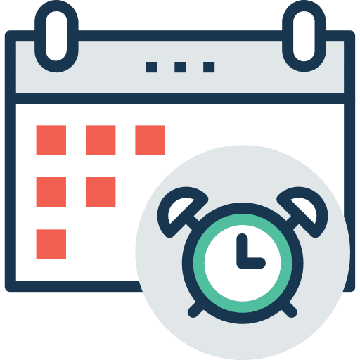 Calendar date time hour icon
