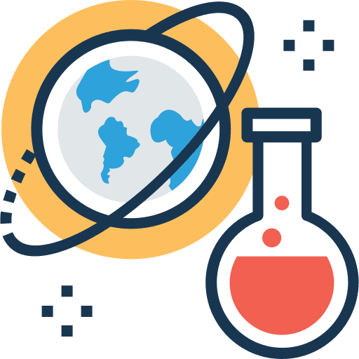 Research education flask lab icon