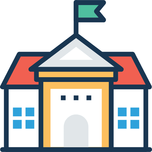 School buildings high school education icon
