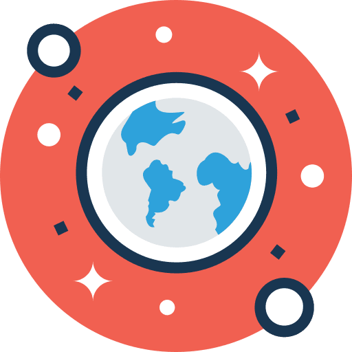 Solar system education solar system moons icon