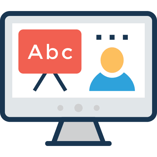 Teaching laptop classes class icon