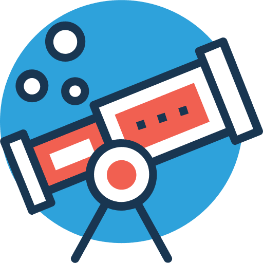 Telescope science telescope observation icon