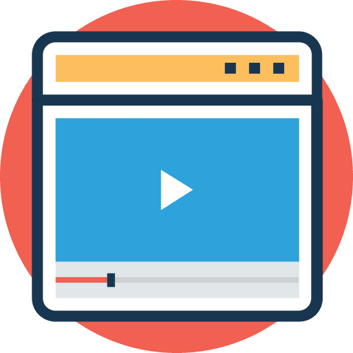 Lesson presentation video presentation education icon