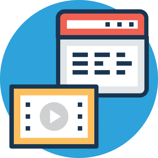 Marketing movie play button video icon