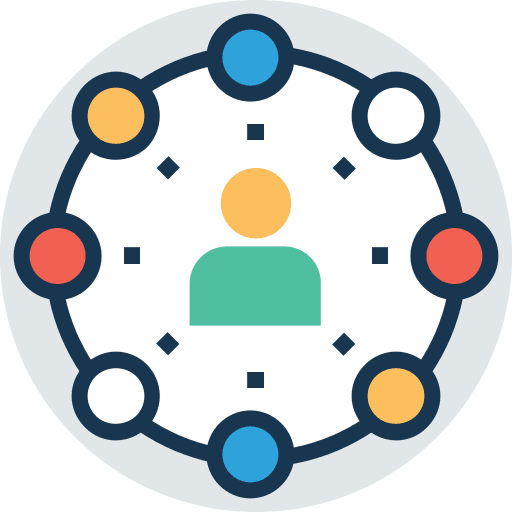 Network social media people profile icon