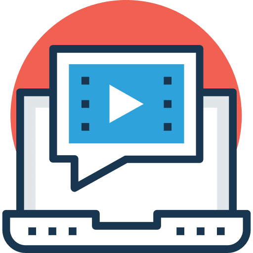 Video chat computing video player technology icon