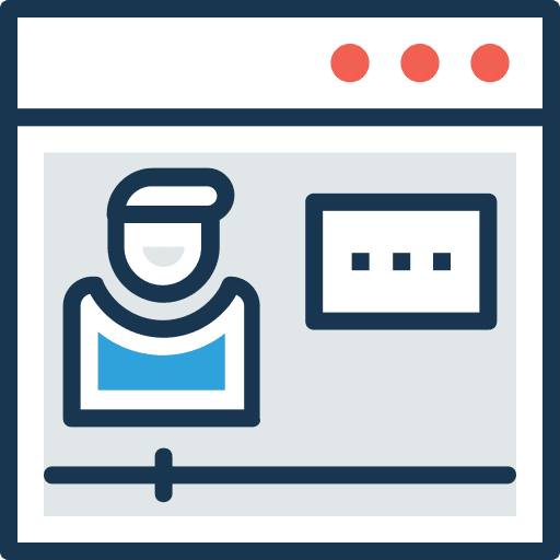 Video education lecture screen icon