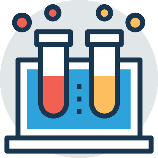 Lab chemical computer screen icon