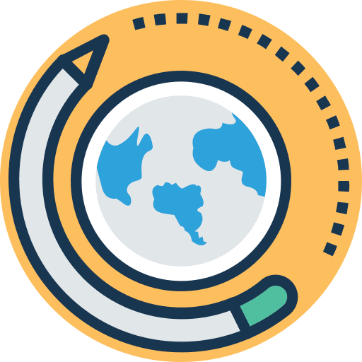Worldwide global planet earth maps and location icon
