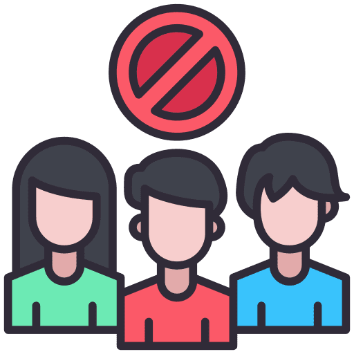 Avoid crowds sick avoid epidemic prevention icon