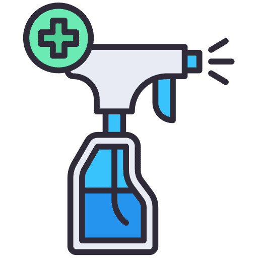 Disinfectant furniture and household spray hygiene icon