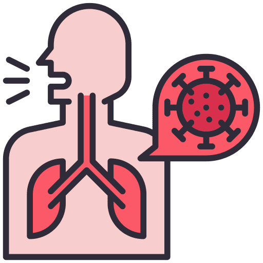 Infected infection virus pneumonia icon