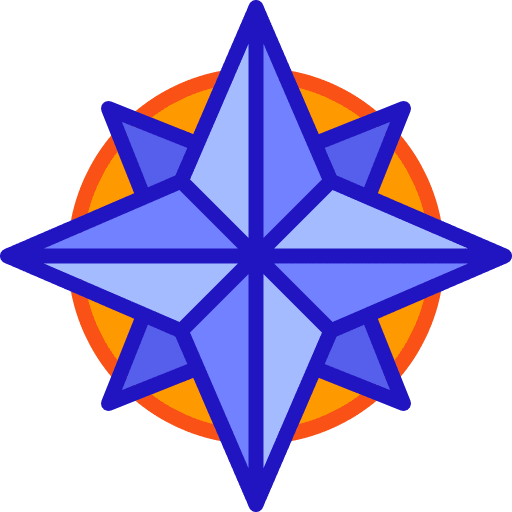 Compass direction compass orientation icon
