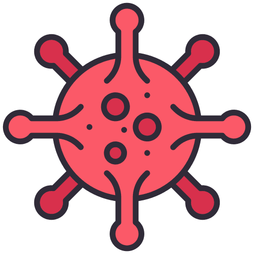 Coronavirus biology covid 19 bacterium icon Coronavirus biology covid 19 bacterium icon